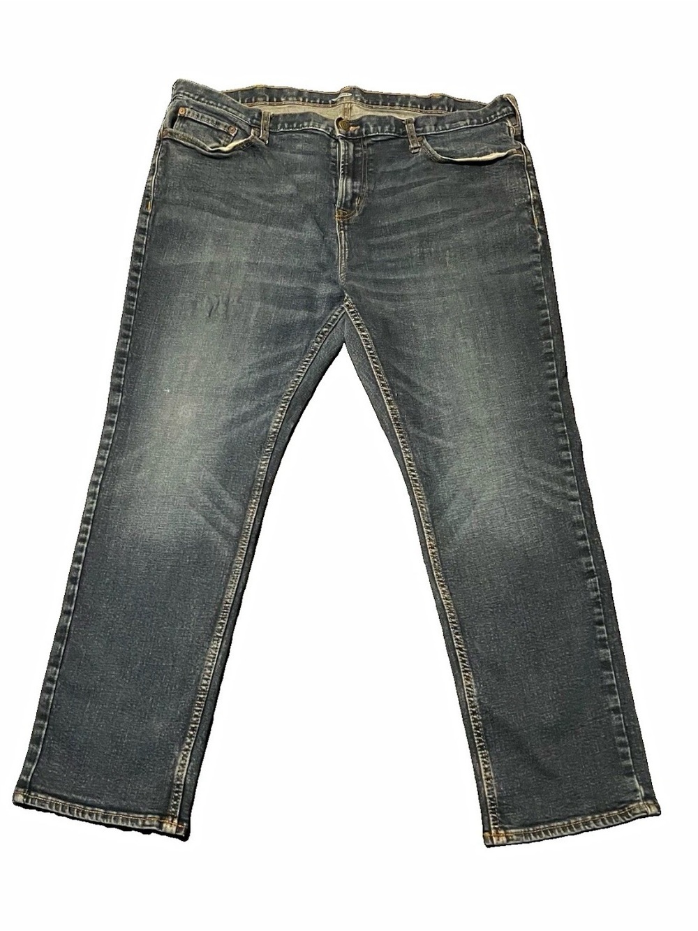 40x30 Old Navy Distress Men's Blue Slim Medium Wash Straight Denim Jeans